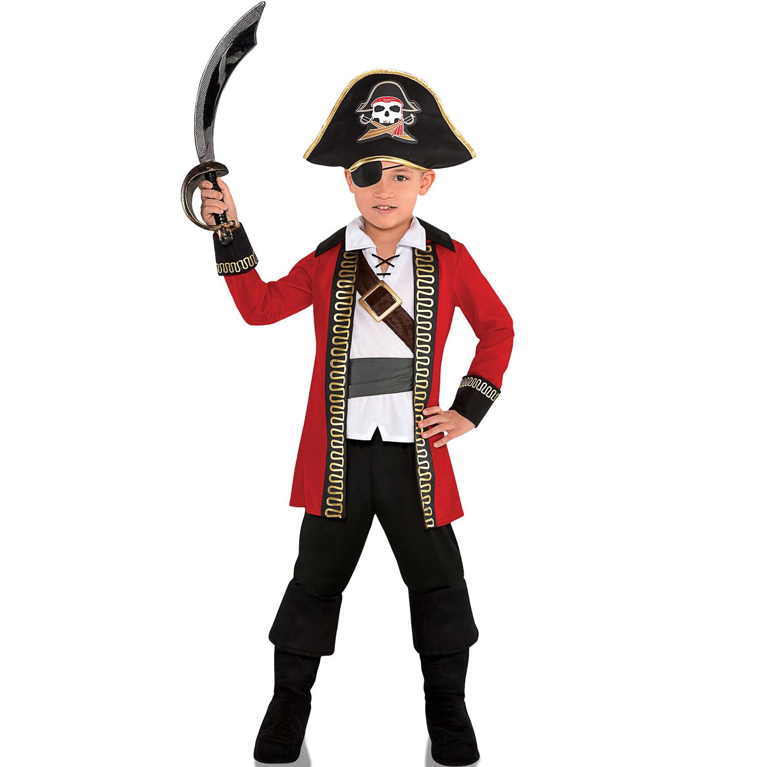 Amazon.com: Amscan Pirate Captain Costume Set for Toddler (3-4